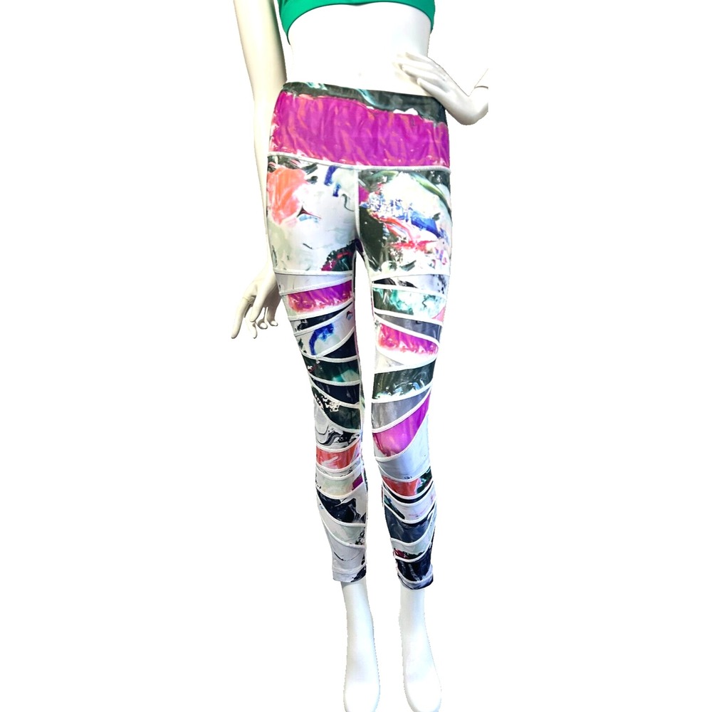 Lululemon High Times Pant 6 Pigment Wave Mesh Wrap Crop 7/8 Leggings Rise 9.5
